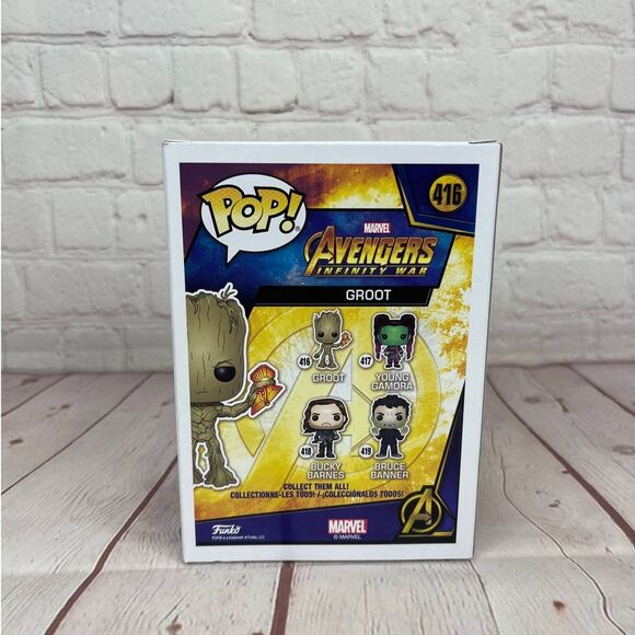 Funko Pop Marvel Avengers Infinity War - Groot w/ Stormbreaker Vinyl Figure #416 - Picture 5 of 7